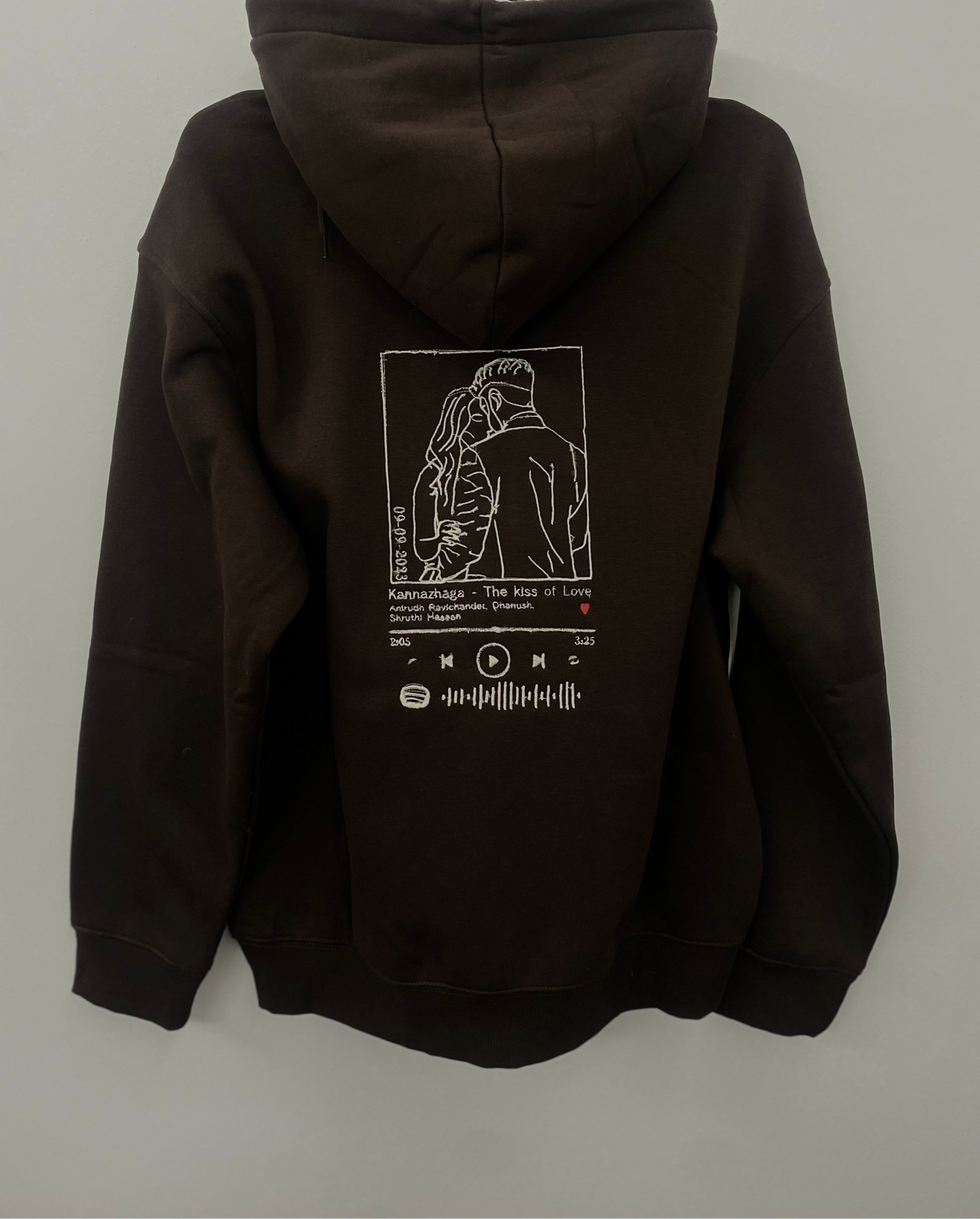 Hoodie med Spotify kode