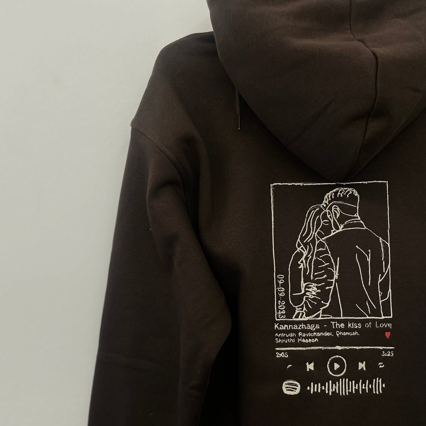 Hoodie med Spotify kode